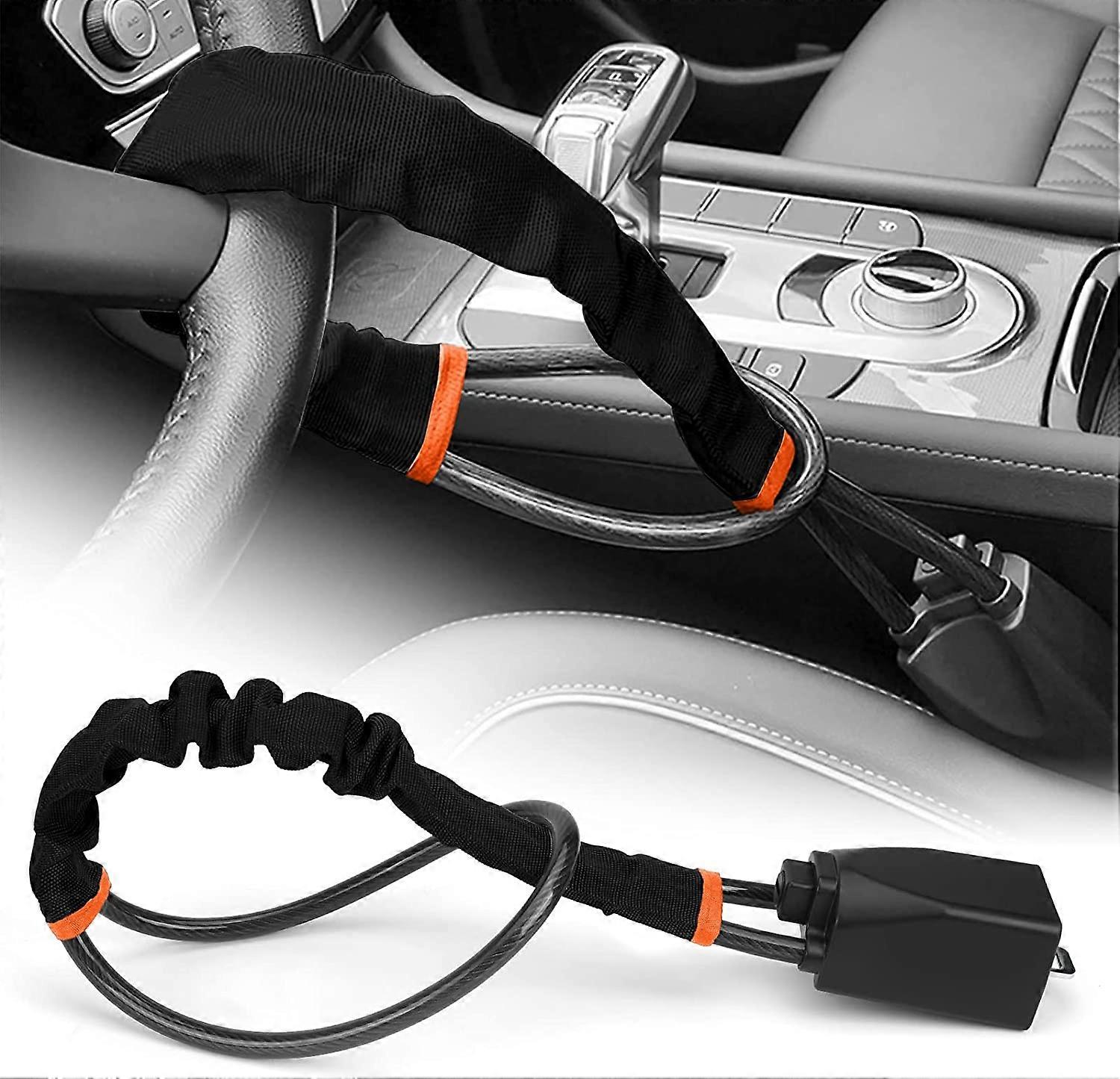 Steering Wheel Lock, Steering Lock, Car Steering Wheel Locks with 2 Keys, Heavy Duty Universal Car Lock Anti-Theft Device for Car Trucks SUV Van