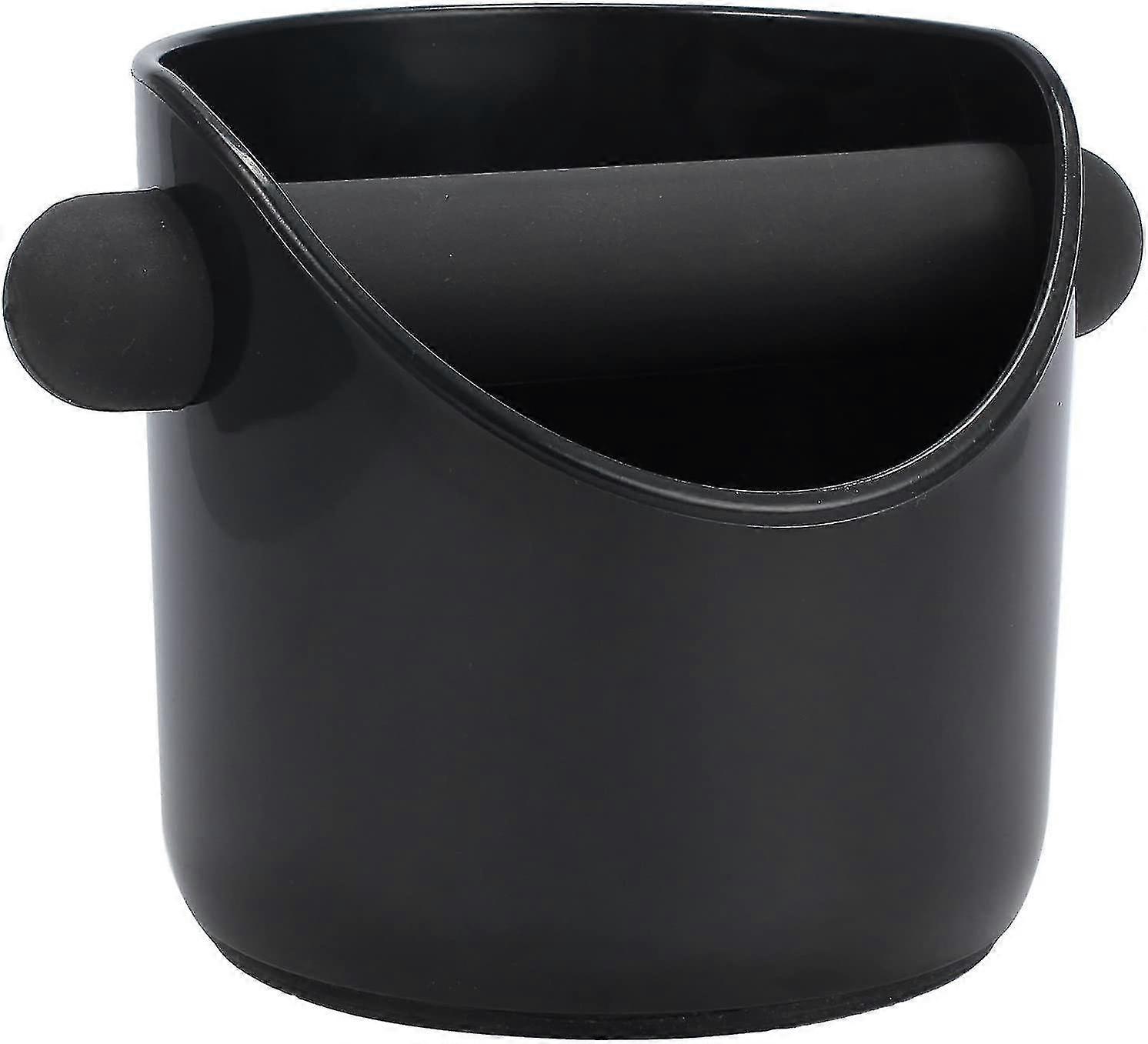 Espresso Grinds Waste Container Tamper Bin Coffee Knock Box Black