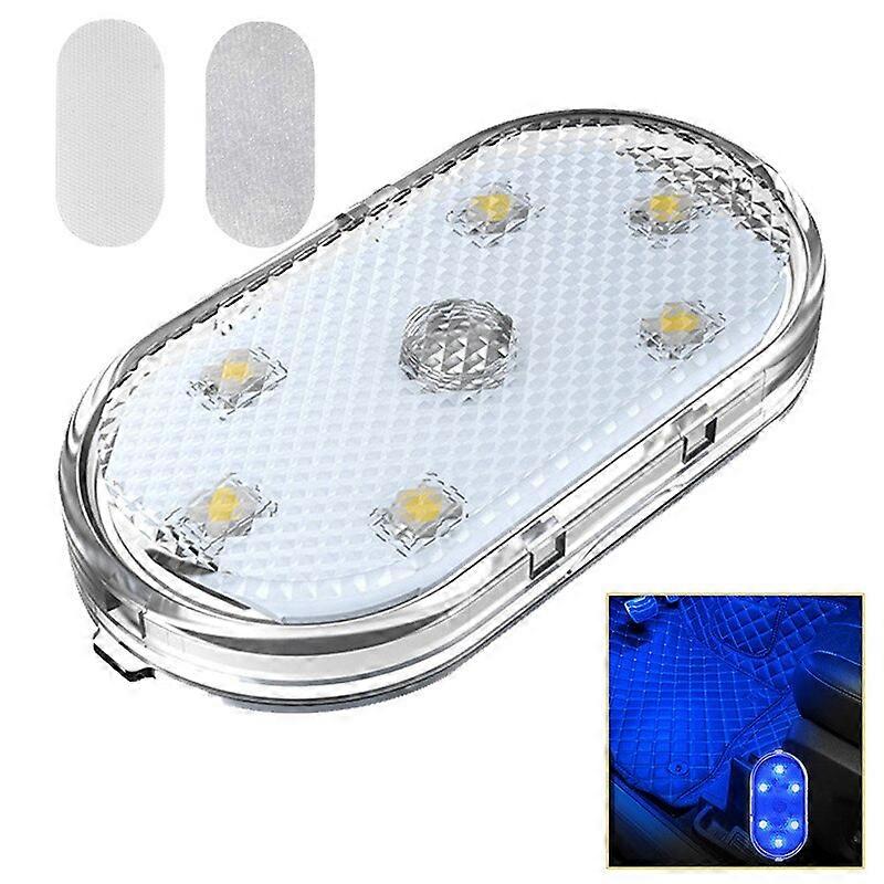 1pc Car LED Light Interior Lighting Atmosphere Lamp for Armrest Box Trunk Switch Touch Control Wireless Mini LED Foot Lights Motor Vehicle Lighting