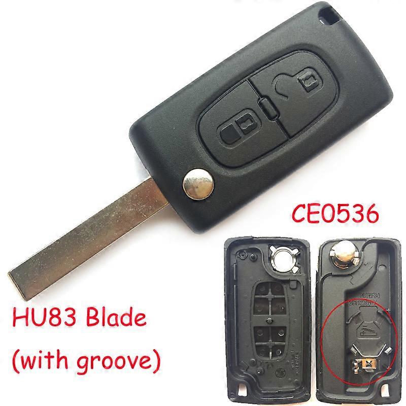 2 button Car Flip Key Case Shell For Citroen C3 Picasso For Peugeot 407 206 307 308 207 408 Replacement Remote Folding Key Cover