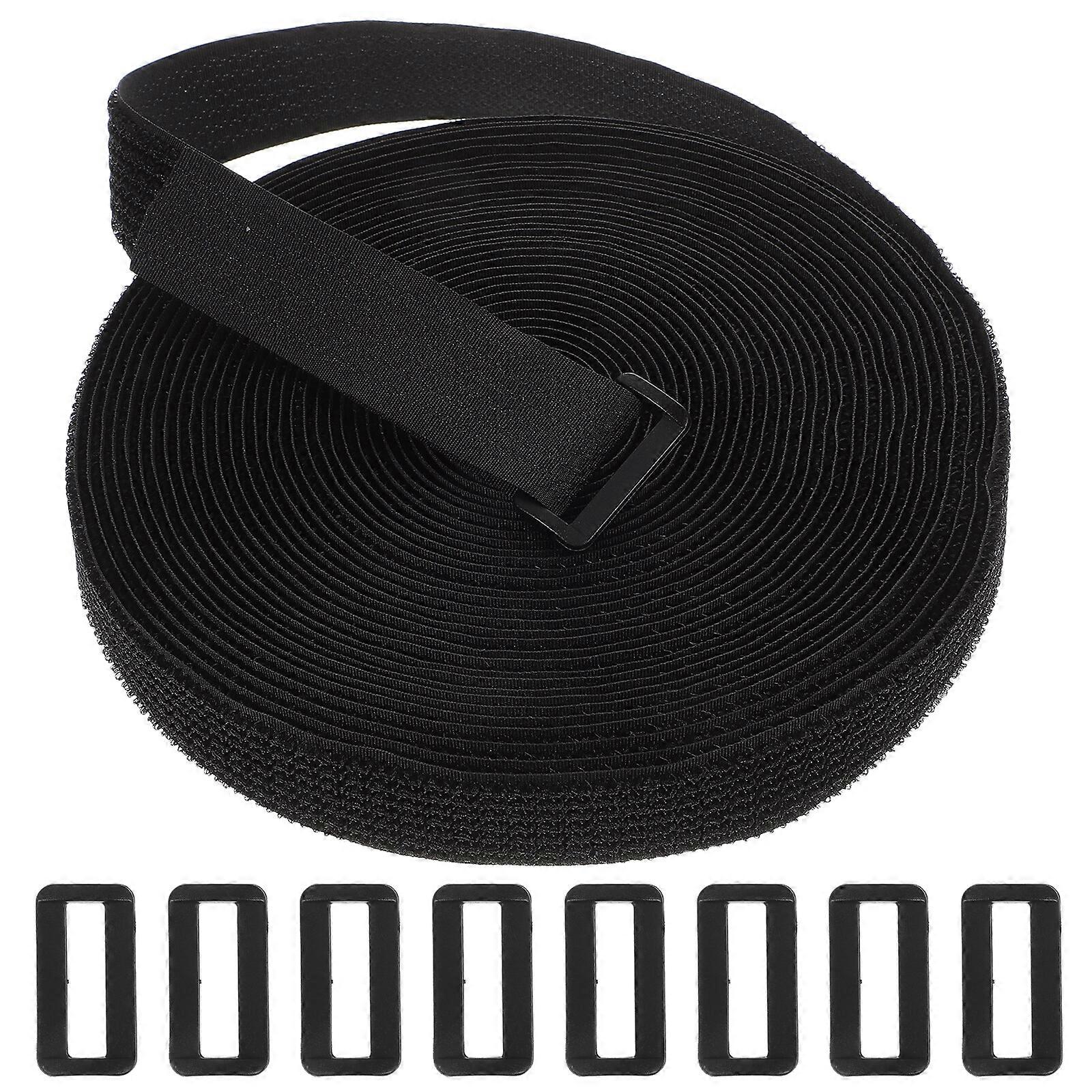 1 Set Hook and Loop Cable Straps with Buckles Reusable Cable Straps Fixing Nylon Cinch Strap