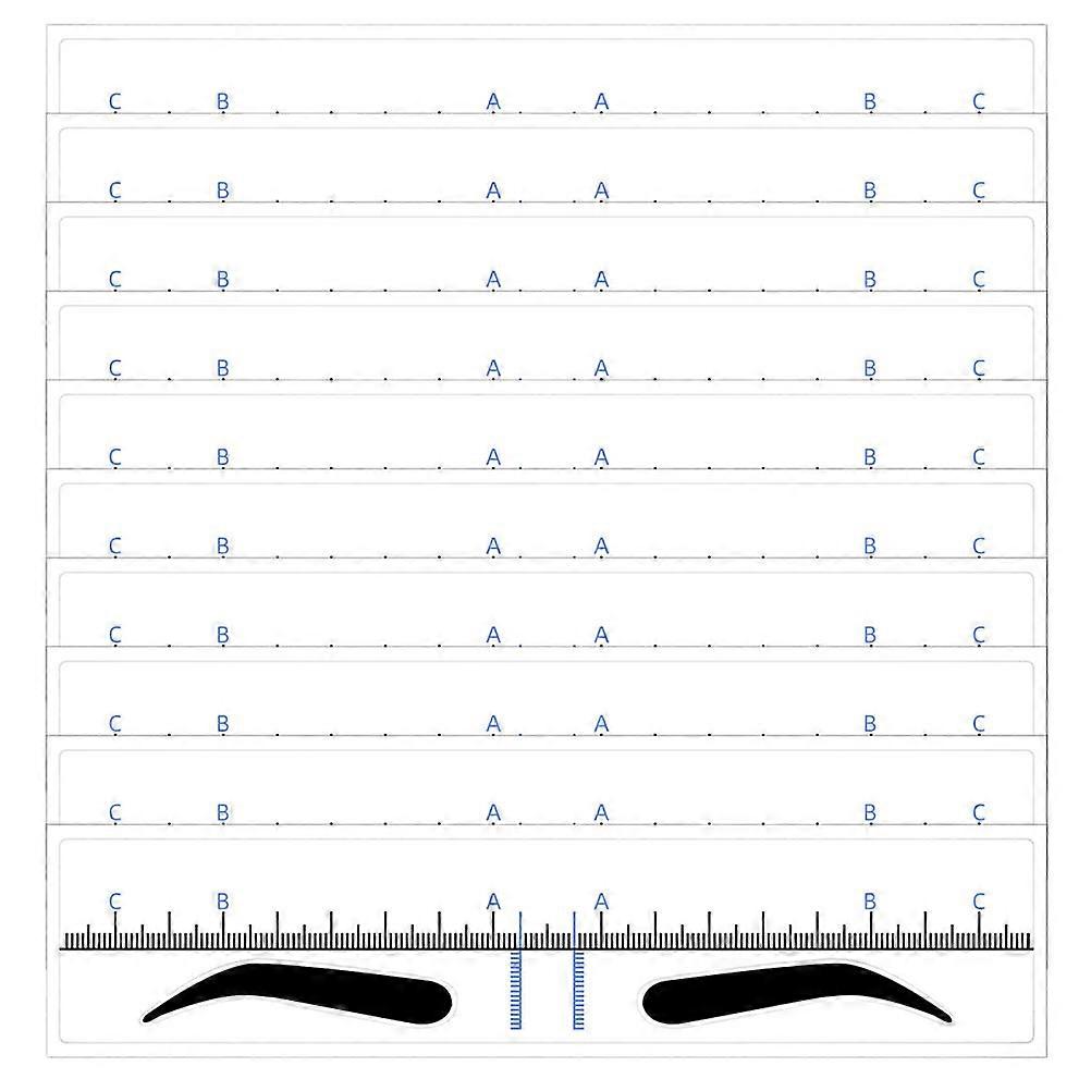 50pcs Eyebrow Makeup Stencils Eyebrow Ruler Eyebrow Stencil Eyebrow Shaping Ruler