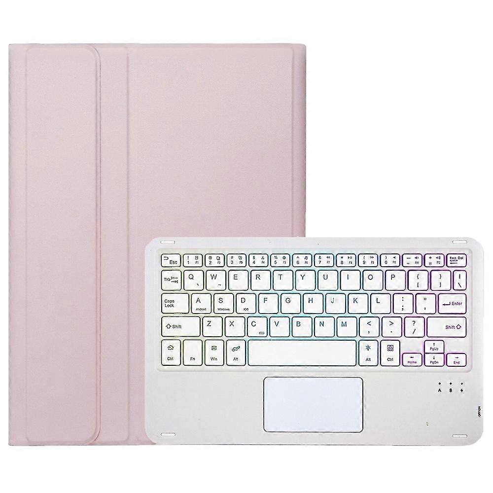 OP14-AS Backlit Touchpad Keyboard for Oppo Pad Neo/Pad Air 2/OnePlus Pad Go Keyboard with Leather