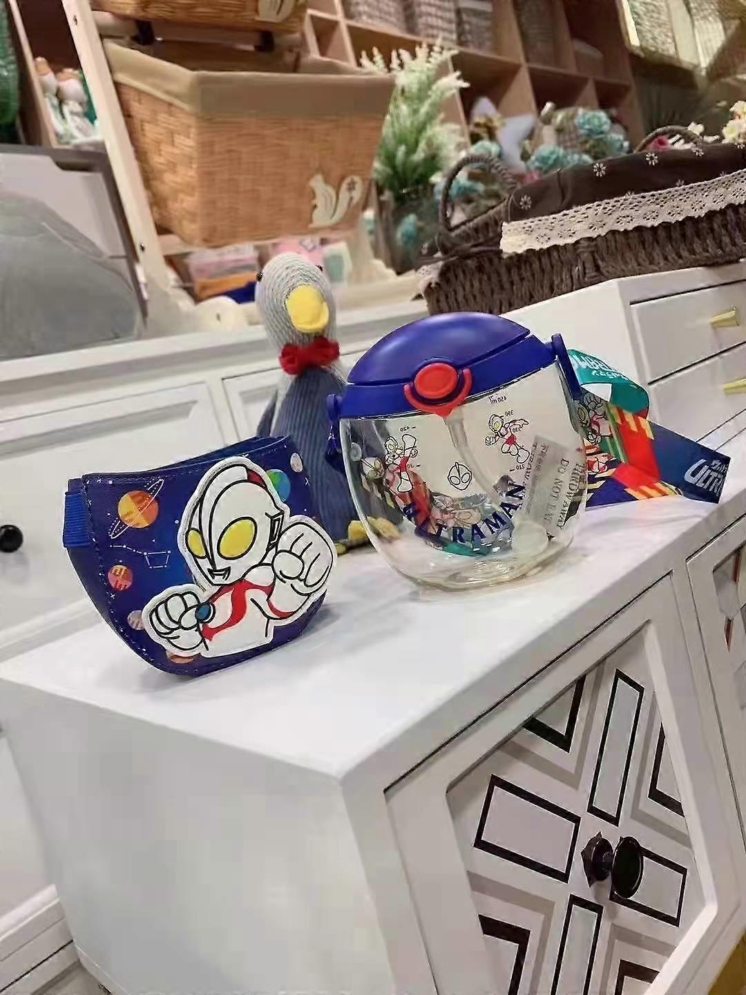 Donut vattenkopp ppsu material halmkopp Ultraman blå 500ml