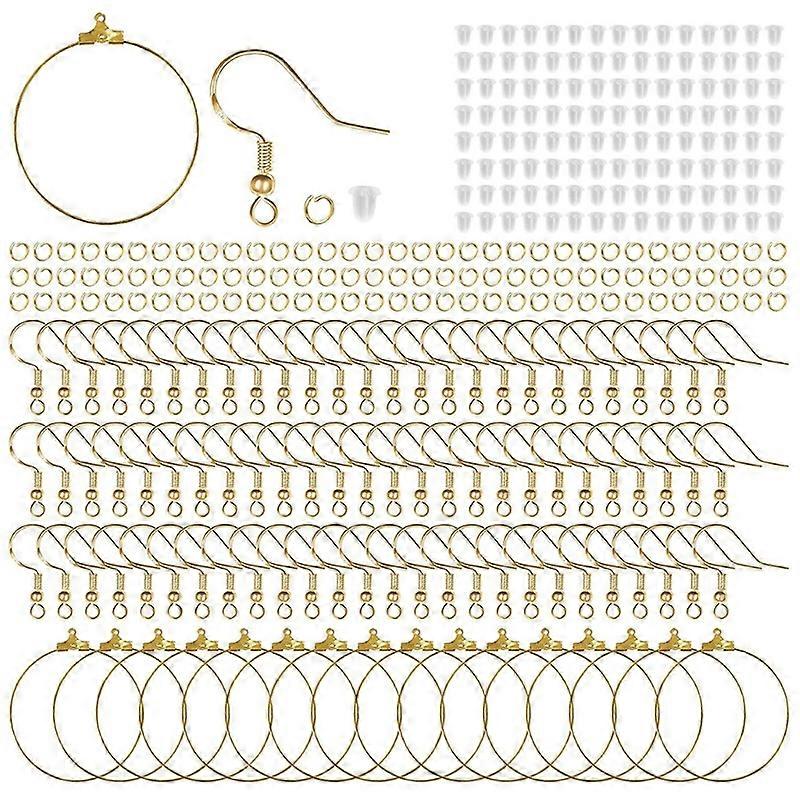 Earring Making Kit with Earring Hook Round Bead Hoops Jump Ring Earring Back
