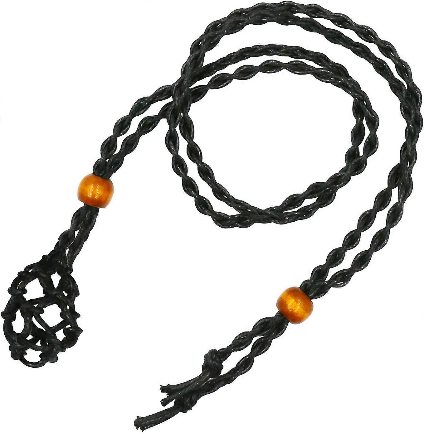 Necklace Cord Empty Stone Holder, Large Crystal Pendants Necklace Rope, Necklace Cord with Adjustable Cord Length for Crystals, Quartz Raw Stone