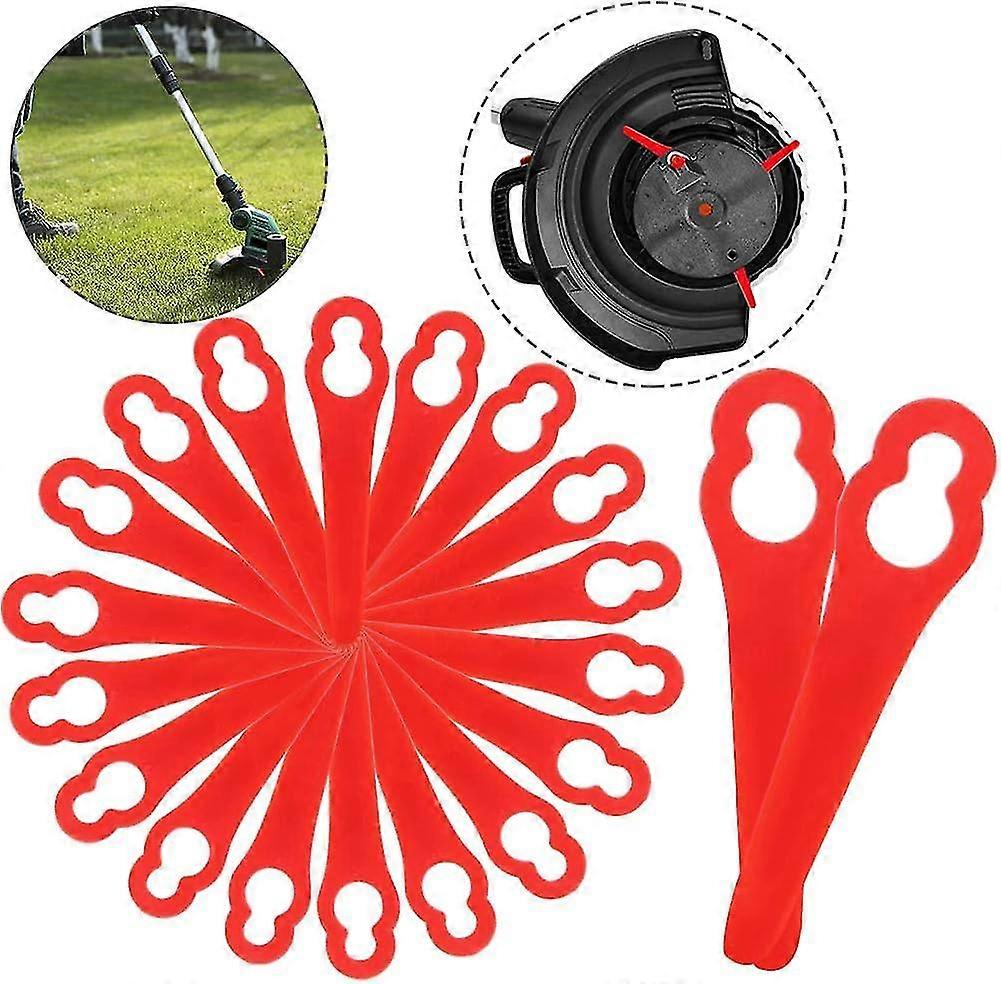 20 Pcs Lawn Mower Plastic Replacement Blade Red new
