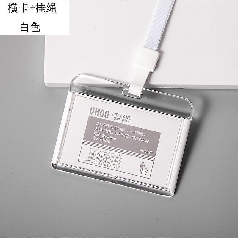 1pcs Transparent Plastic Card Cover Bank Bus Work ID Card Badge Holder Wallet Credit Card Case Badge Bag with Lanyard