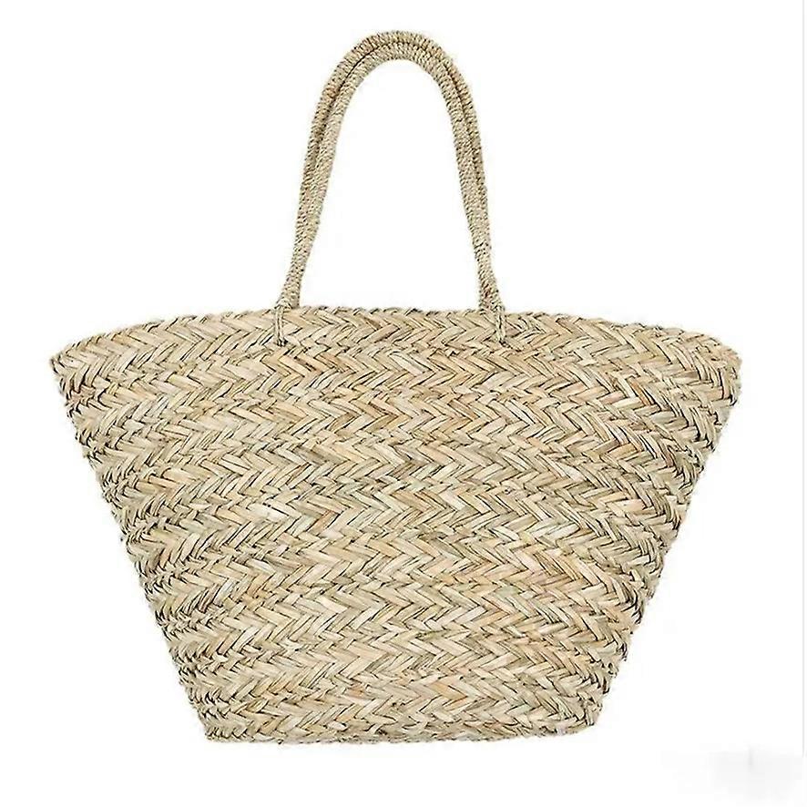 Fitshinling Handmade Straw Bag Bohemian Holiday Vintage Large Capacity Moven Rattan Shoulder Handbags For Women Tote Female