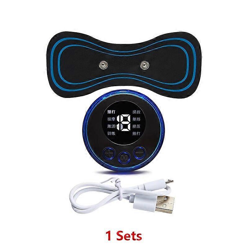 LCD Monitor Neck Stretcher Electric Massager Cervical Massage Patch Pulse Muscle Stimulator Portable Pain Reliever