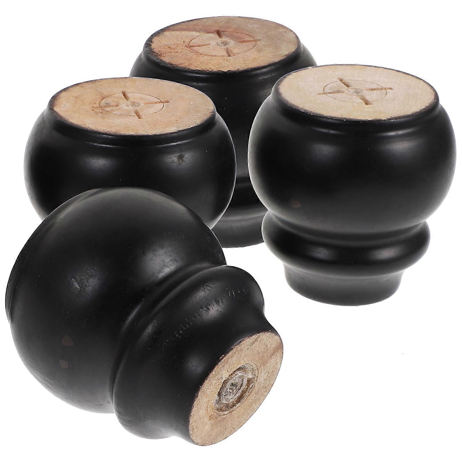 4 PC 단단한 나무 가구 다리 서랍장 다리 소파 교체 다리 안락의자 다리