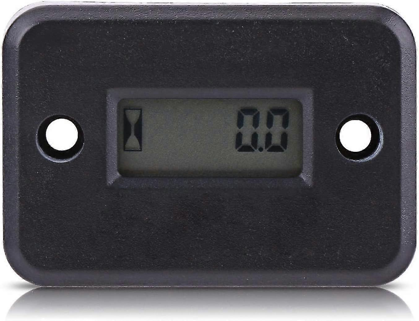 Wireless Vibration Hour Meter, Inductive Digital Hour Counter, Waterproof Hour Meter(black)
