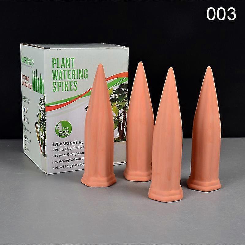 4 Pcs Plant Waterer Self Watering Terracotta Spikes Automatically For Vacation Indoor