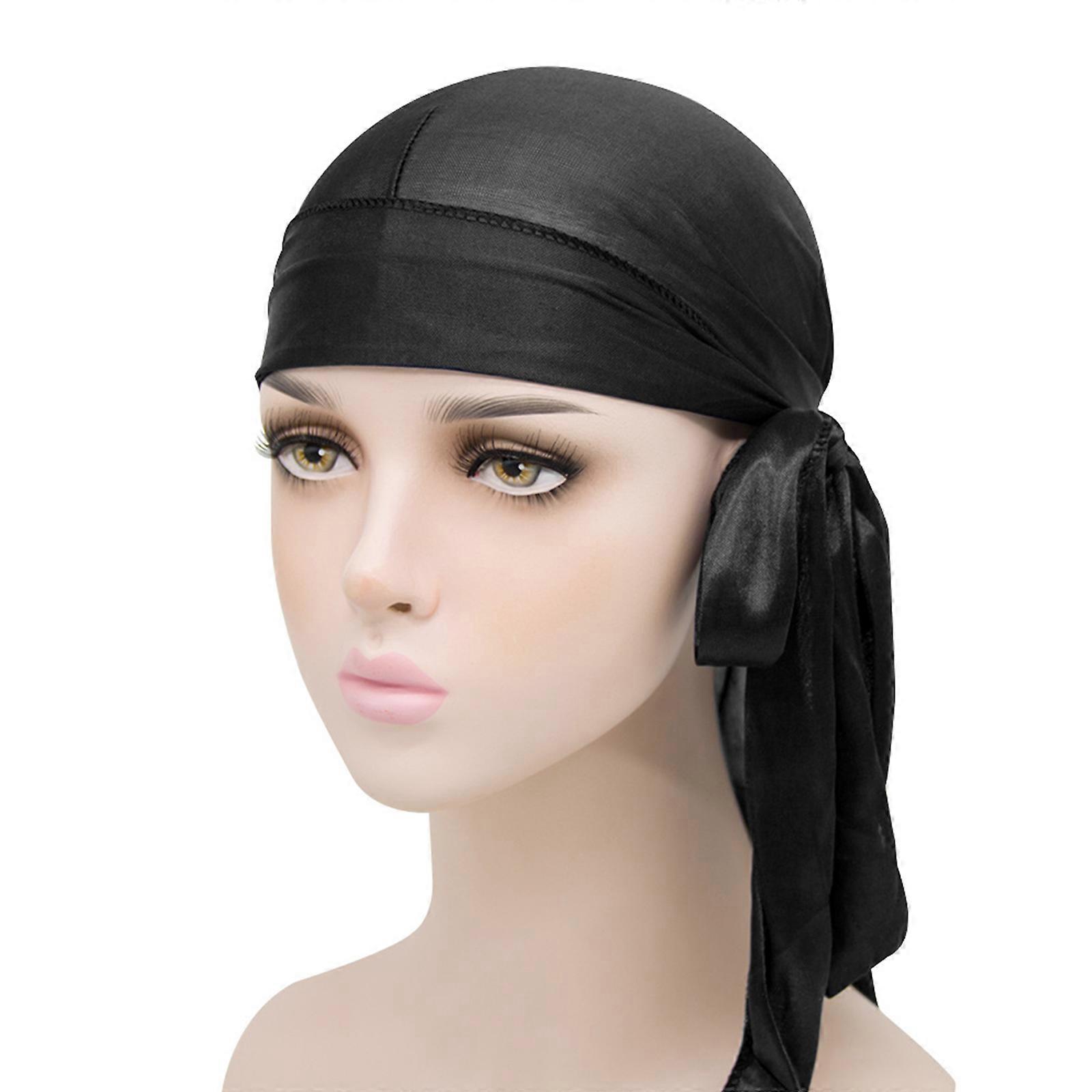 New Upgraded Silky Durag with Long Tail for Men, Pack Durags Do rags for 360 Waves