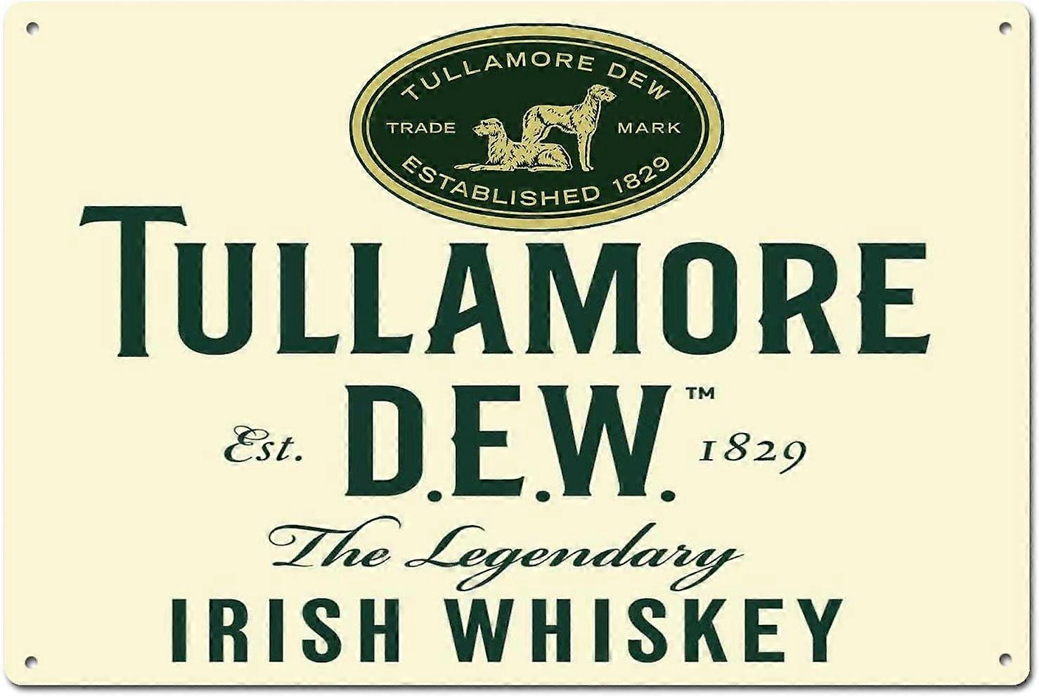 タラモアデューアイリッシュウイスキー1829ブリキ看板メタルサインドアプラークTINサイン7.8X11.8インチを設立