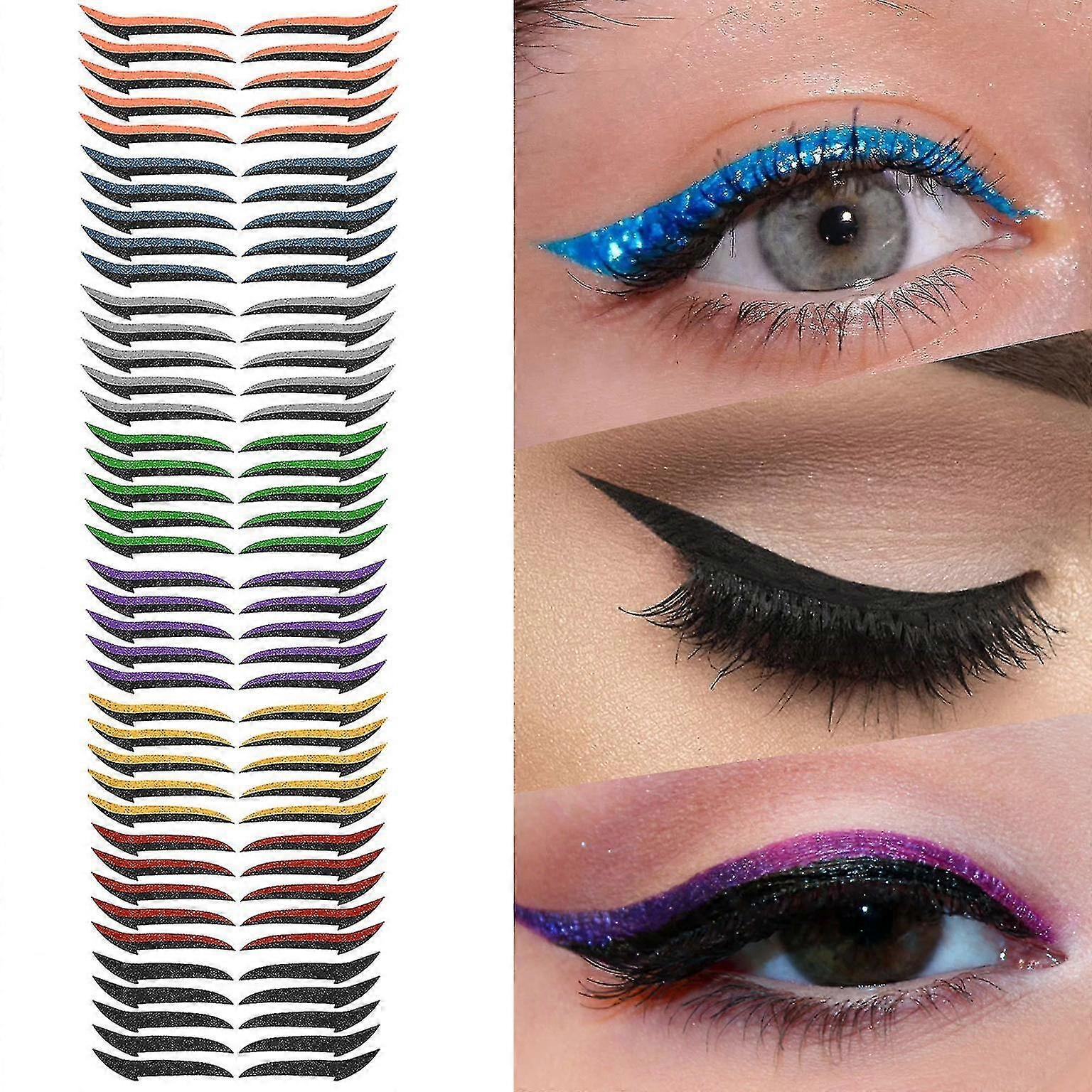 10pcs επαναχρησιμοποιήσιμο ραβδί γραμμών βλεφάρων αυτοκόλλητων ματιών