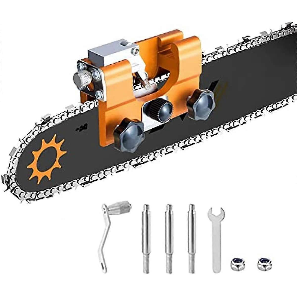 Chainsaw Sharpener Kit, Chainsaw Chain Sharpening Jig Chain Saw Blade, Hand Crank Chainsaw Blade Sharpener Chainsaw Sharpening Kit Suitable For All Ki