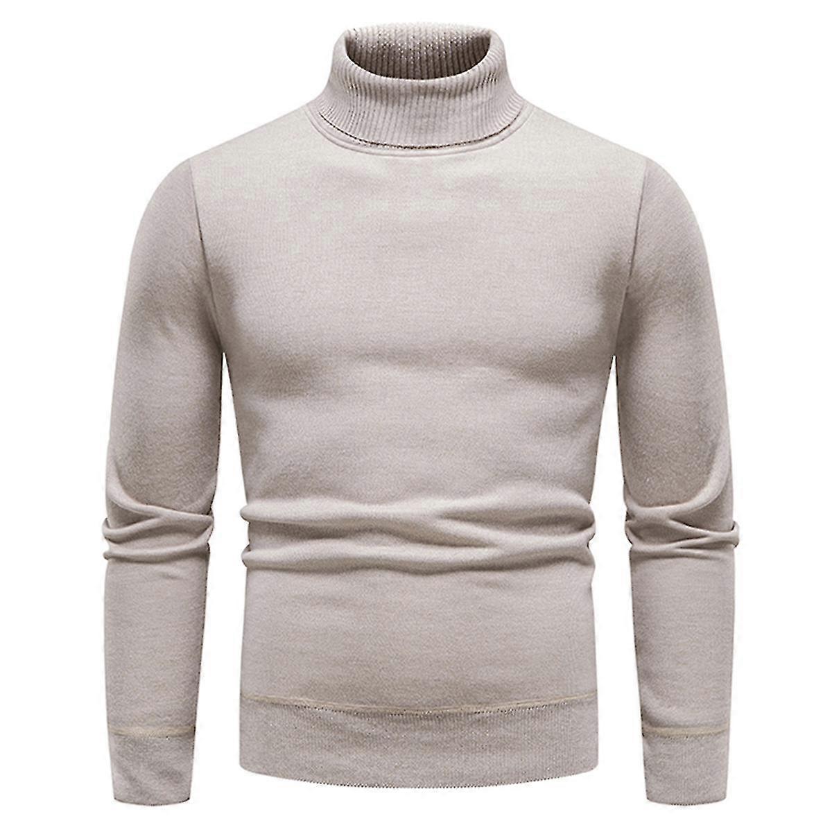 Naiwang Mens Turtleneck Lightweight Slim Fit Sweater Casual Knitted Pullover