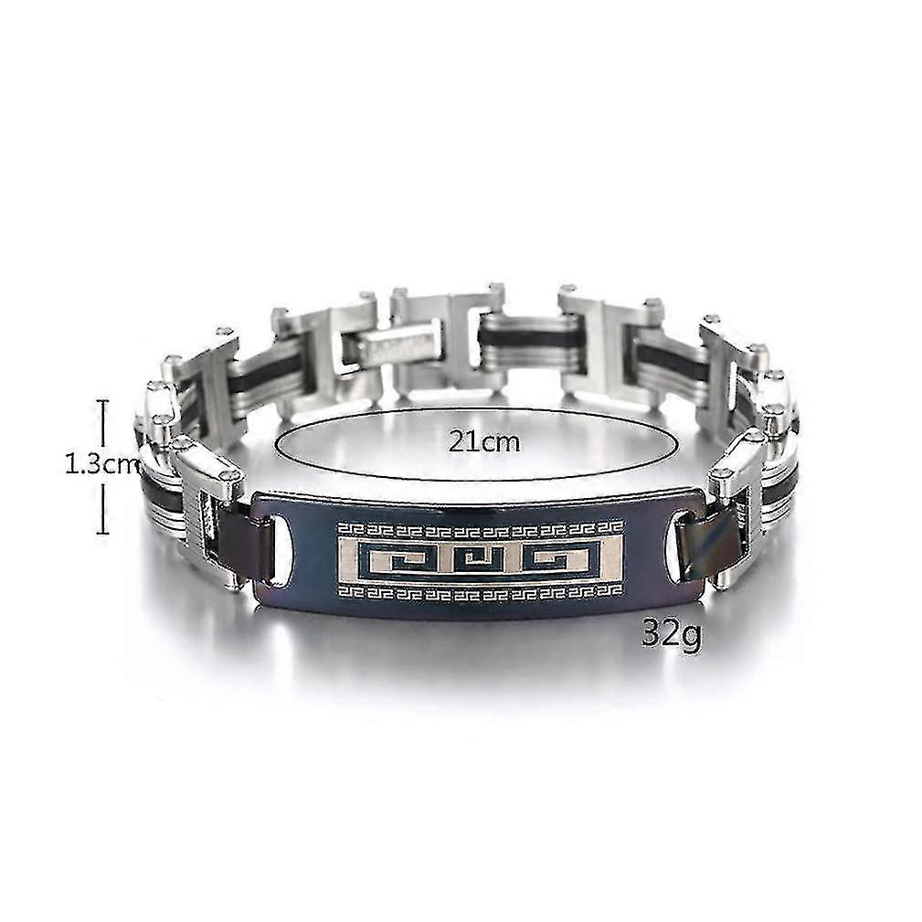 Pulsera láser de acero inoxidable en forma de la Gran Muralla