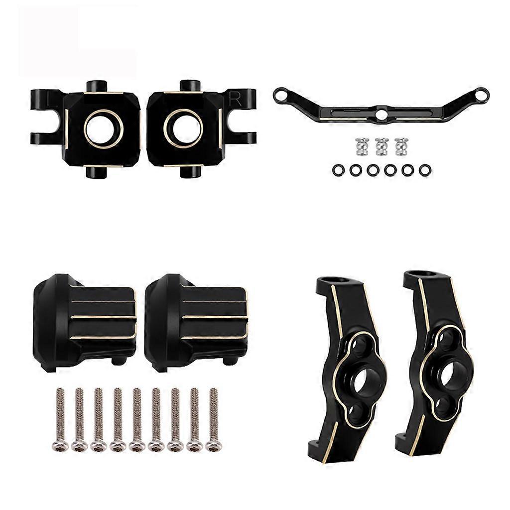 Brass Diff Cover Steering Link Steering Knuckles For 1/18 TRX-4M RC Crawler