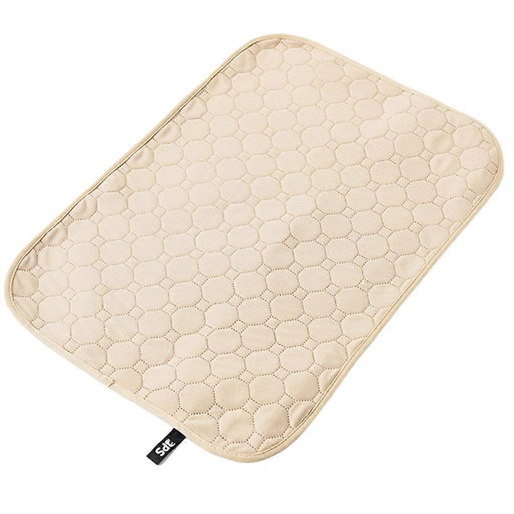 Cat Litter Mat Breathable Scatter Control Four-Layer Large Size L Beige