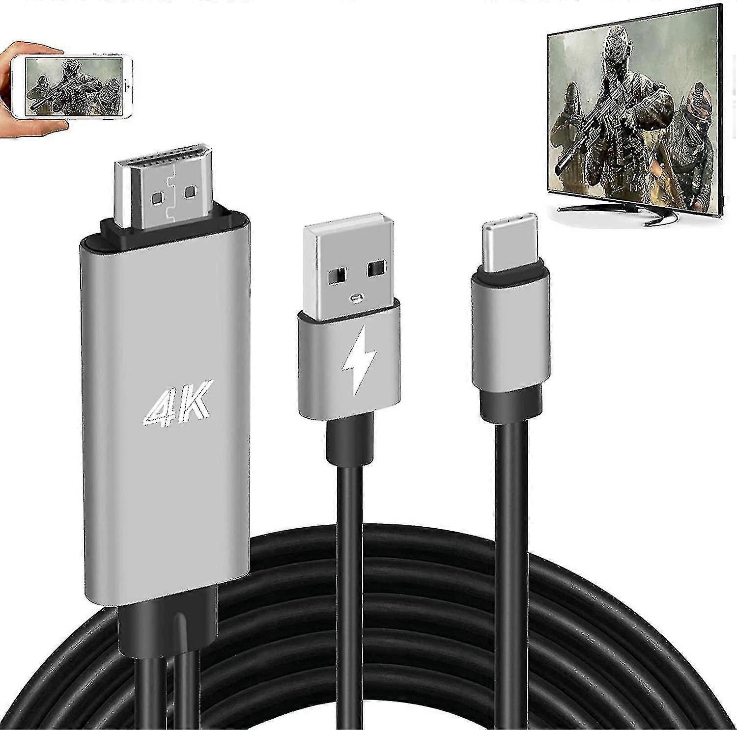 Hdmi Adapter Usb Type-c Cable Mhl 4k Hd Video Digital Conversion Cable