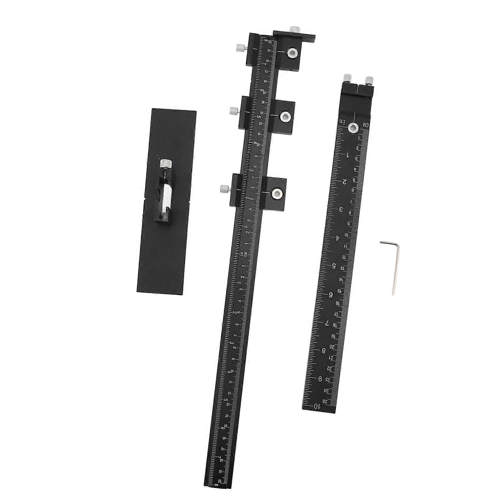 Cabinet Hardware Handle Jig Aluminum Alloy Woodworking Drilling Hole Guide Punch Locator for Handle Installation