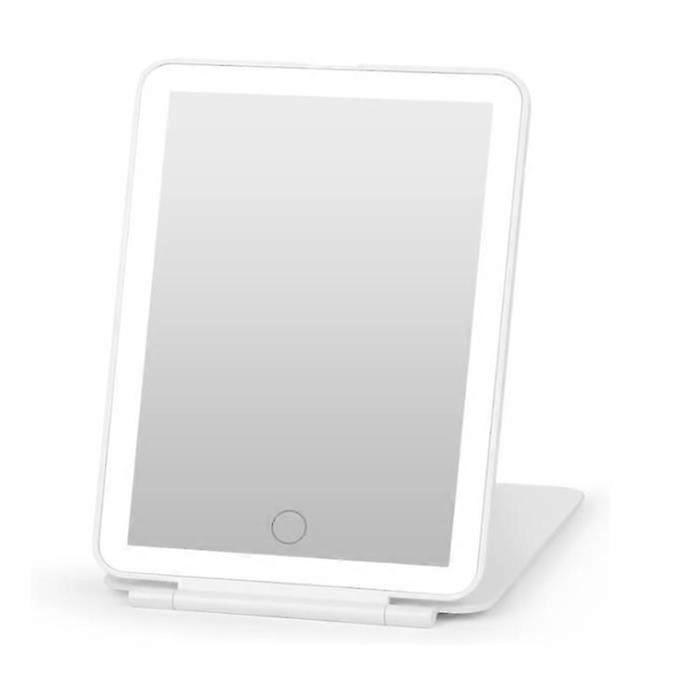 Makeup mirror, foldable desktop makeup mirror (with light), travel makeup mirror, dimming touch screen