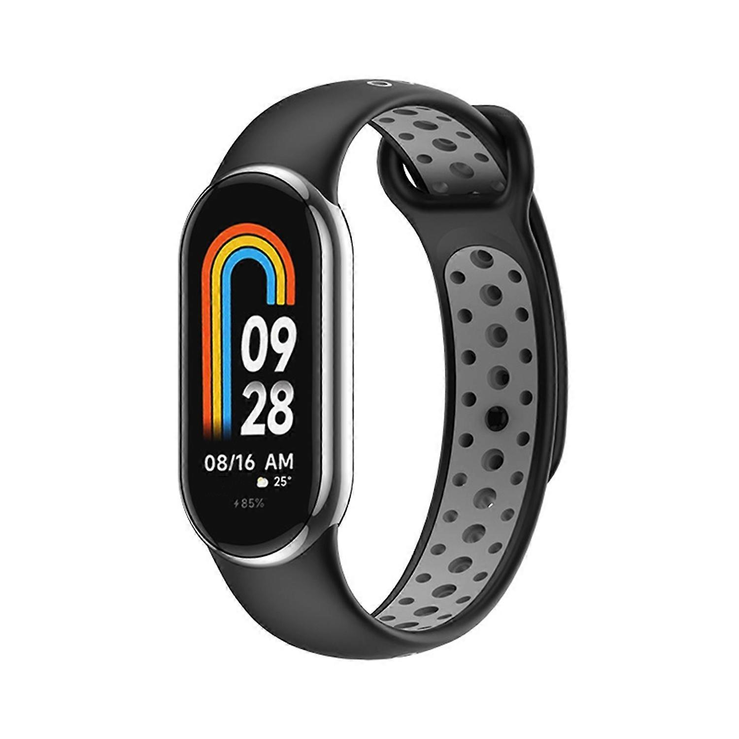 Silicone Watch Strap for Mi Band 8 TPU Waterproof Sweatproof Adjustable Length Watch Band
