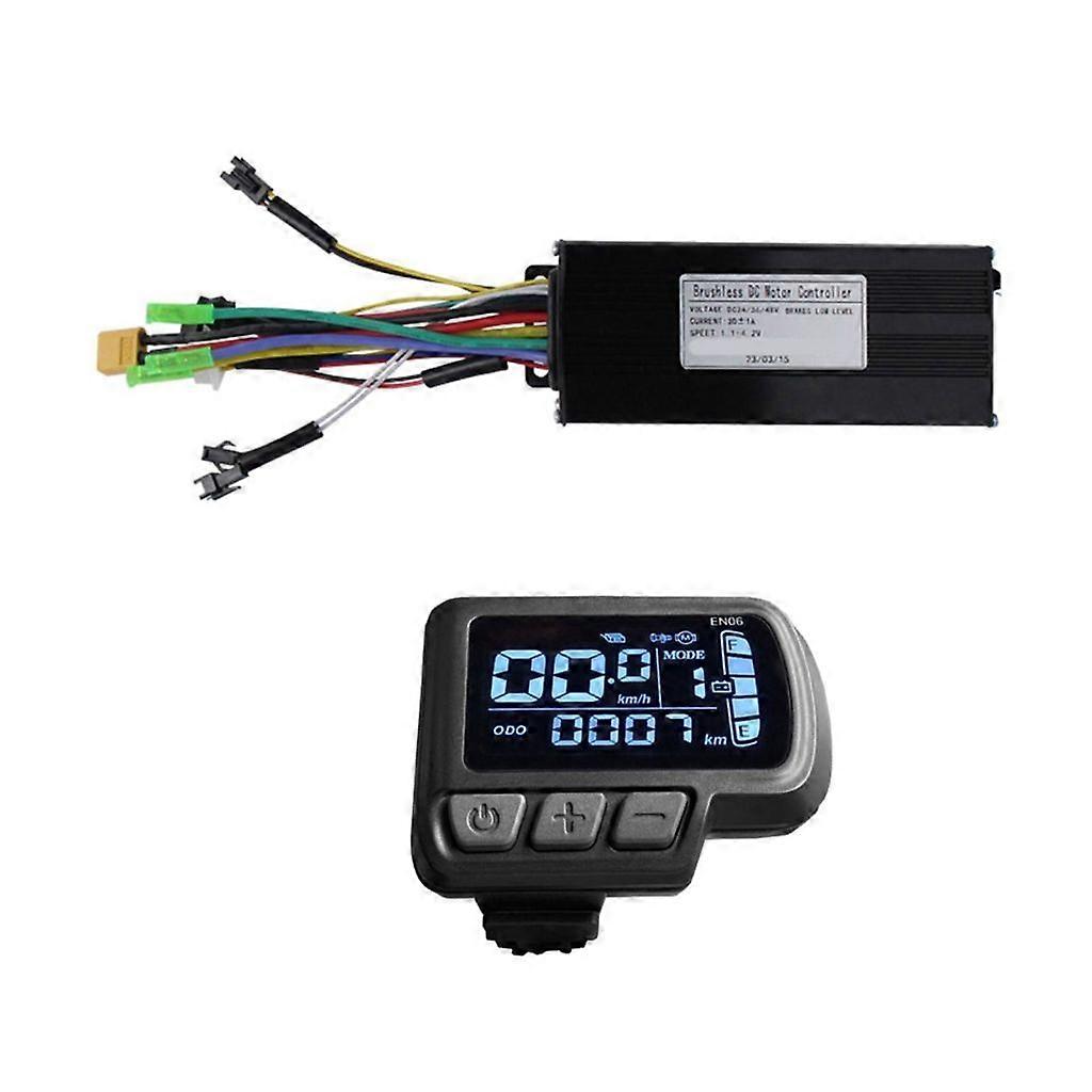 Three Modes Sine Wavy Controller 30A and EN06 LCD Display Meter For eBikes