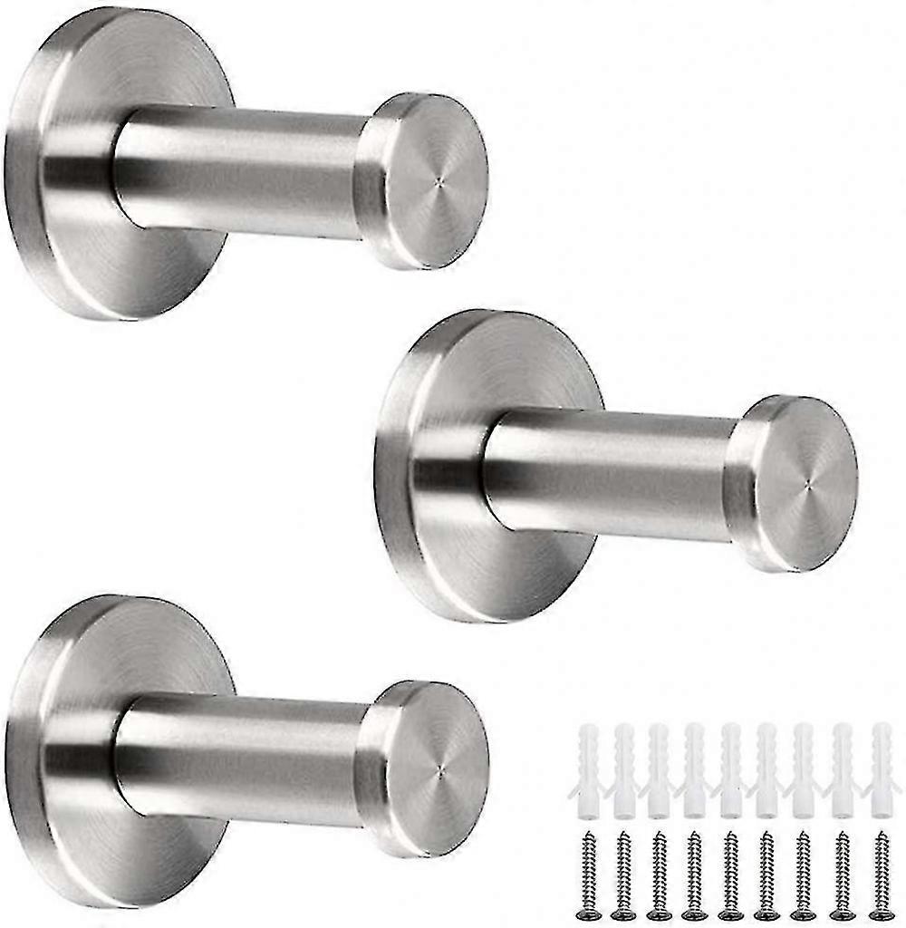 Wall mounted bathrobe towel hook 3-pack multi-function shower