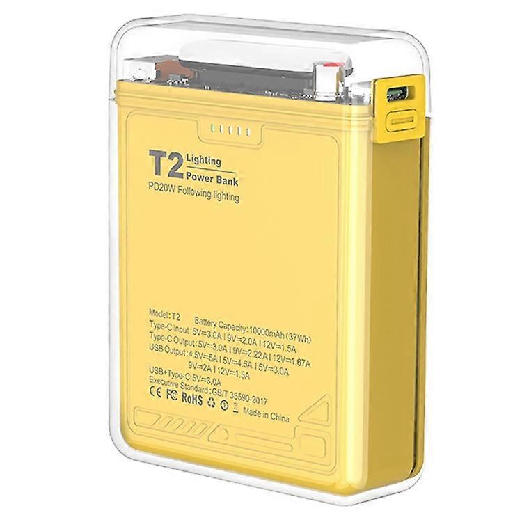 T2 PD 20W 10000mAh Fast Charging Power Bank Phone Charger External Battery with Flashlight
