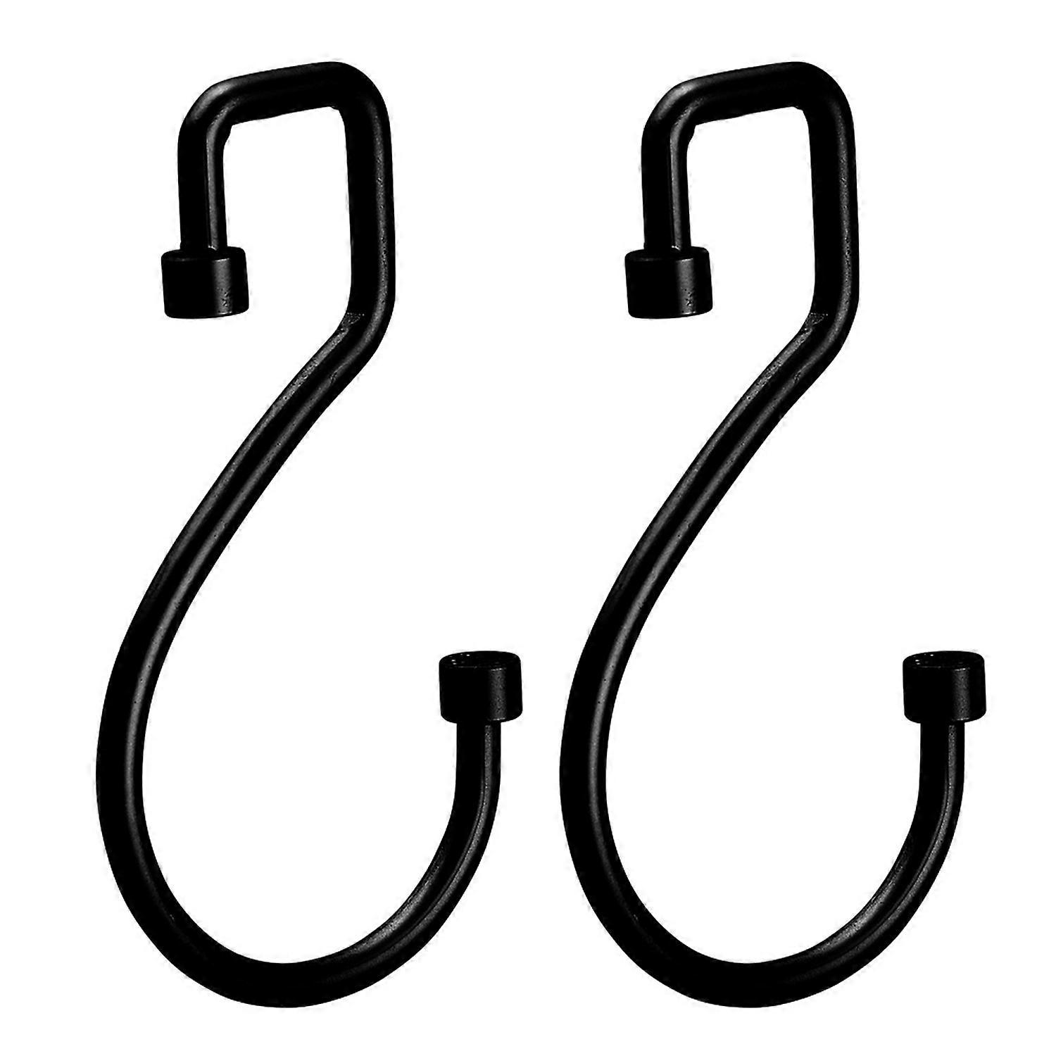 2Pcs Curtain Hook Easy Installation Adjustable Space-Saving S-Shaped Hanging Hooks for Home Bathroom