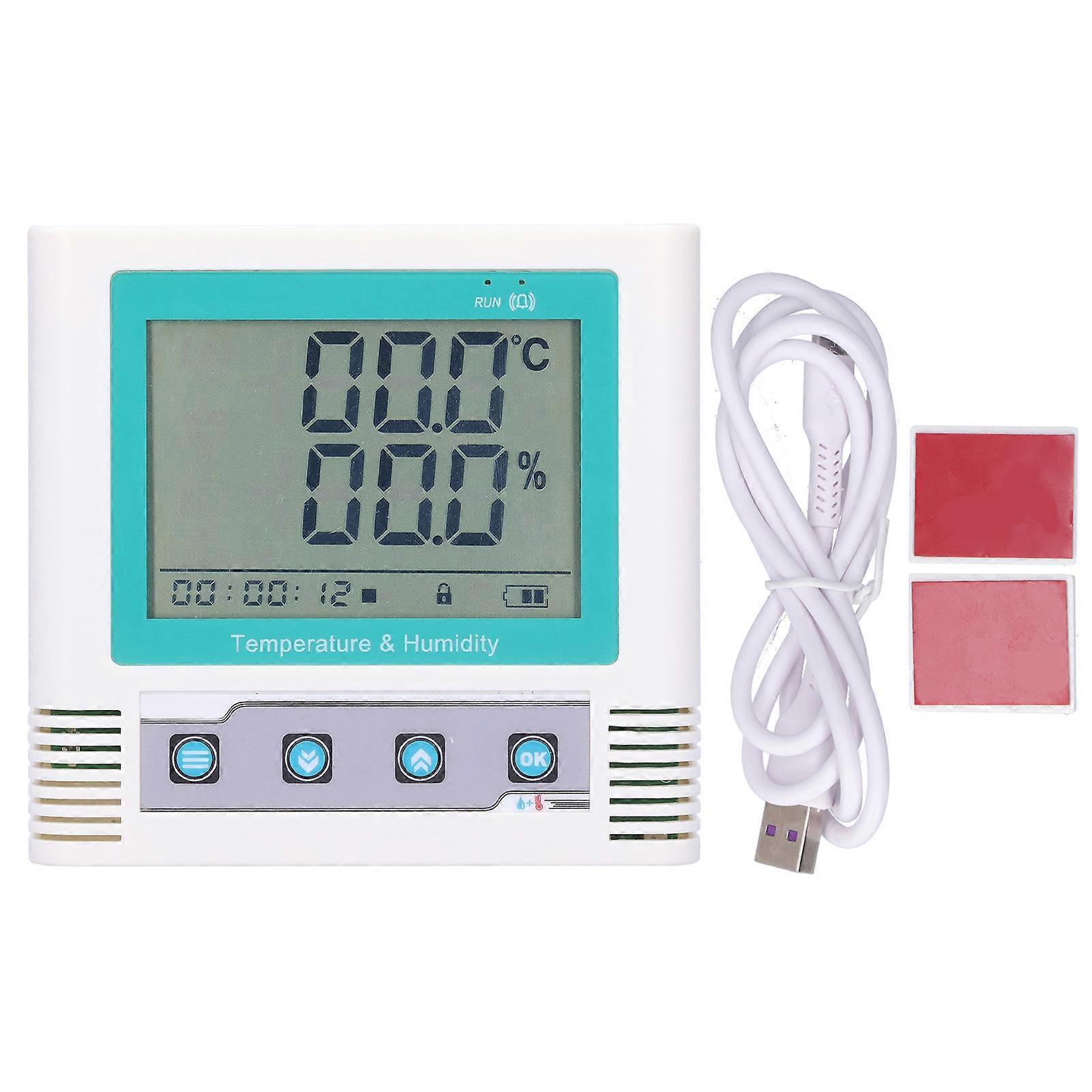 Temperature and Humidity Data Logger USB Built in Recorder LCD Display Sensor DC 5V(208W Group Data )