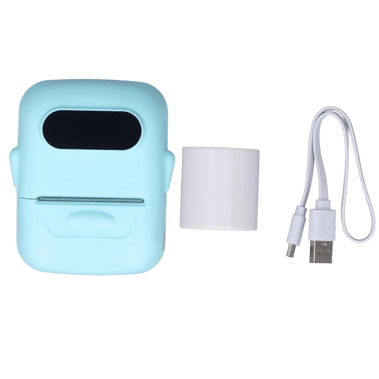 DEWIN BT Thermal Label Printer Wireless Portable Label Maker Machine Handheld 203dpi Thermal Mini Label Maker for Clothing Handicrafts Blue
