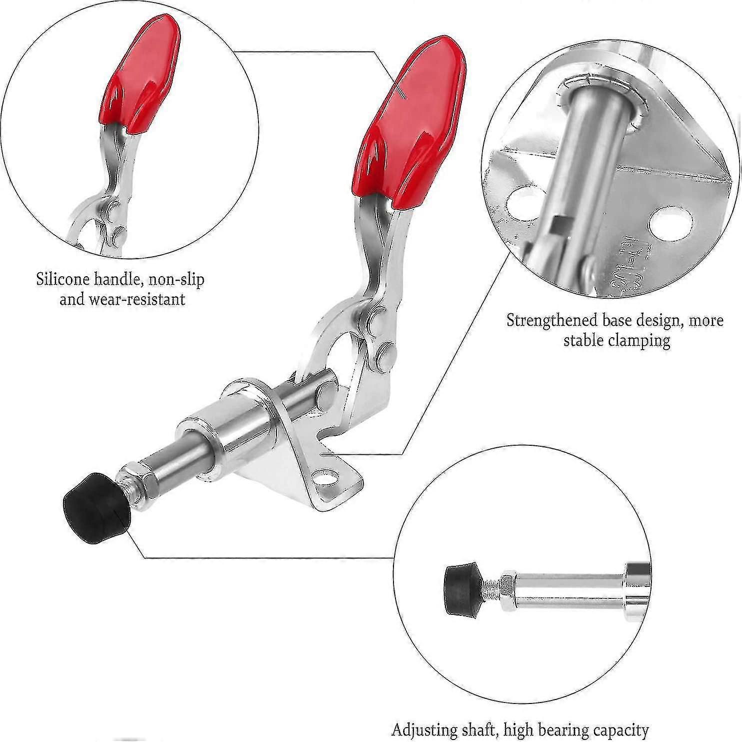 5 stk Quick Release Toggle Clamp, 301 am Toggle Clamp Holding Latch Push Pull Quick Release Hand Tool 45kg/99lbs Holding Capacity - Snngv