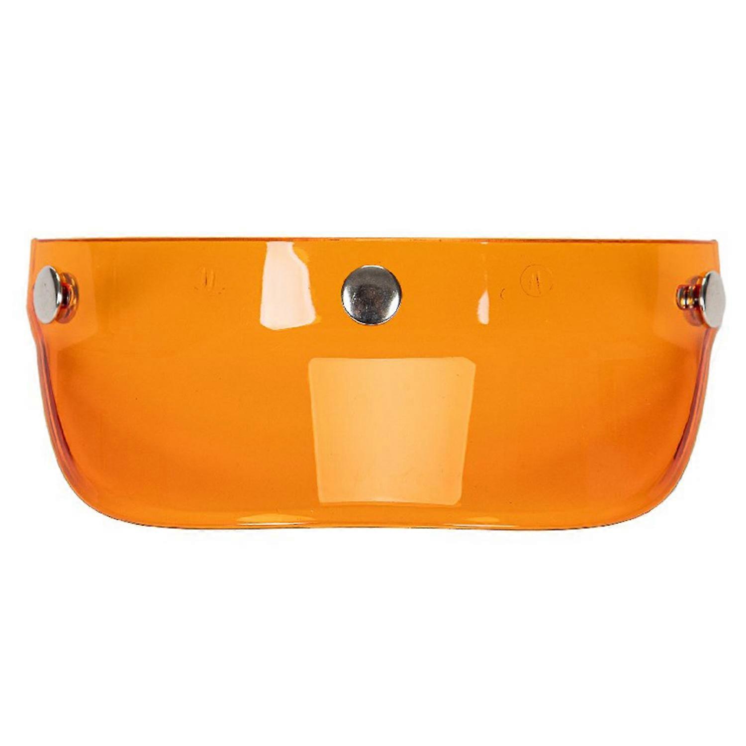 Universal 3 Snap-Button Visor Flip Up Wind Shield for Open Face Motorcycle Helmet