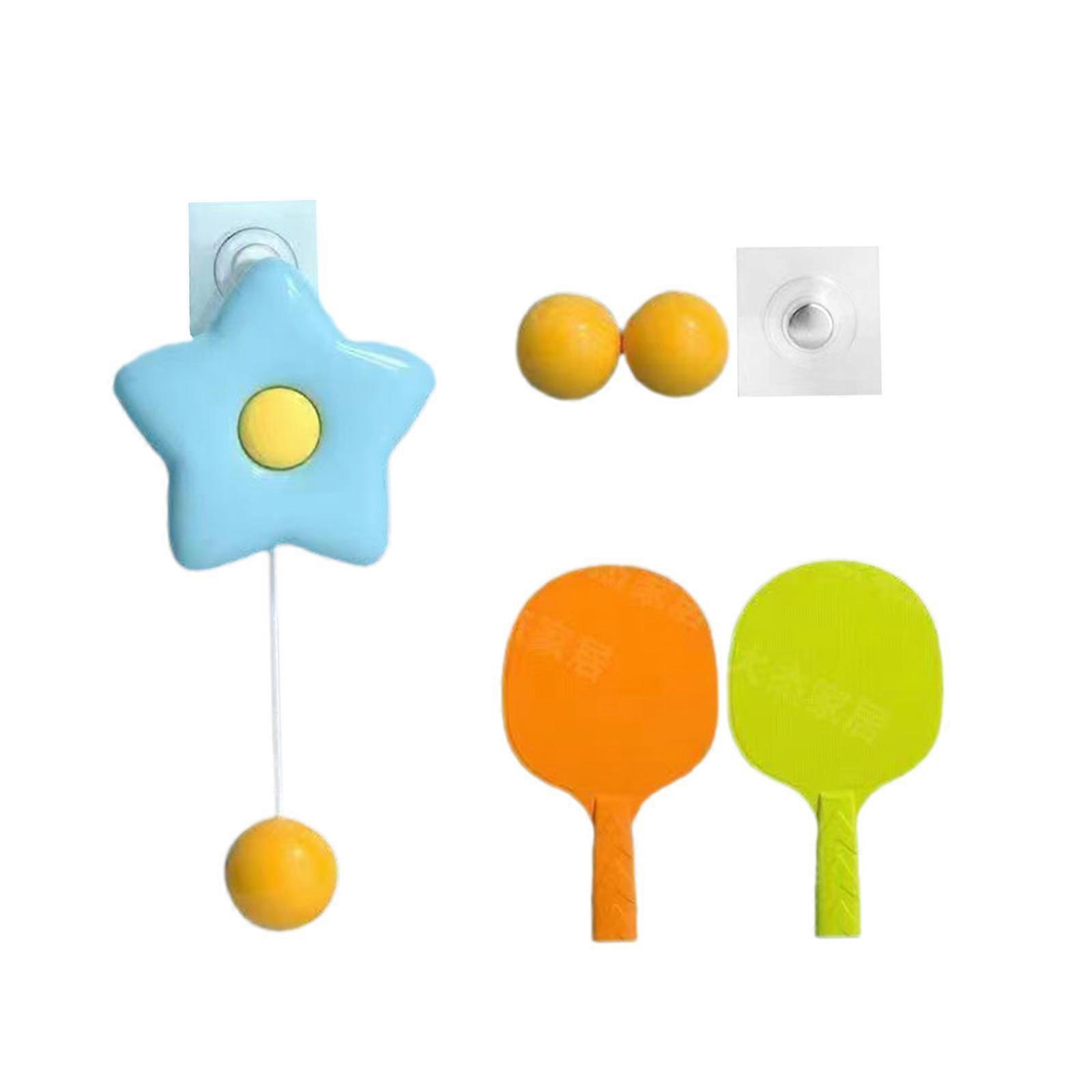 Hanging Table Tennis Trainer Set Ping Pong Trainer with Racket Ball Interactive