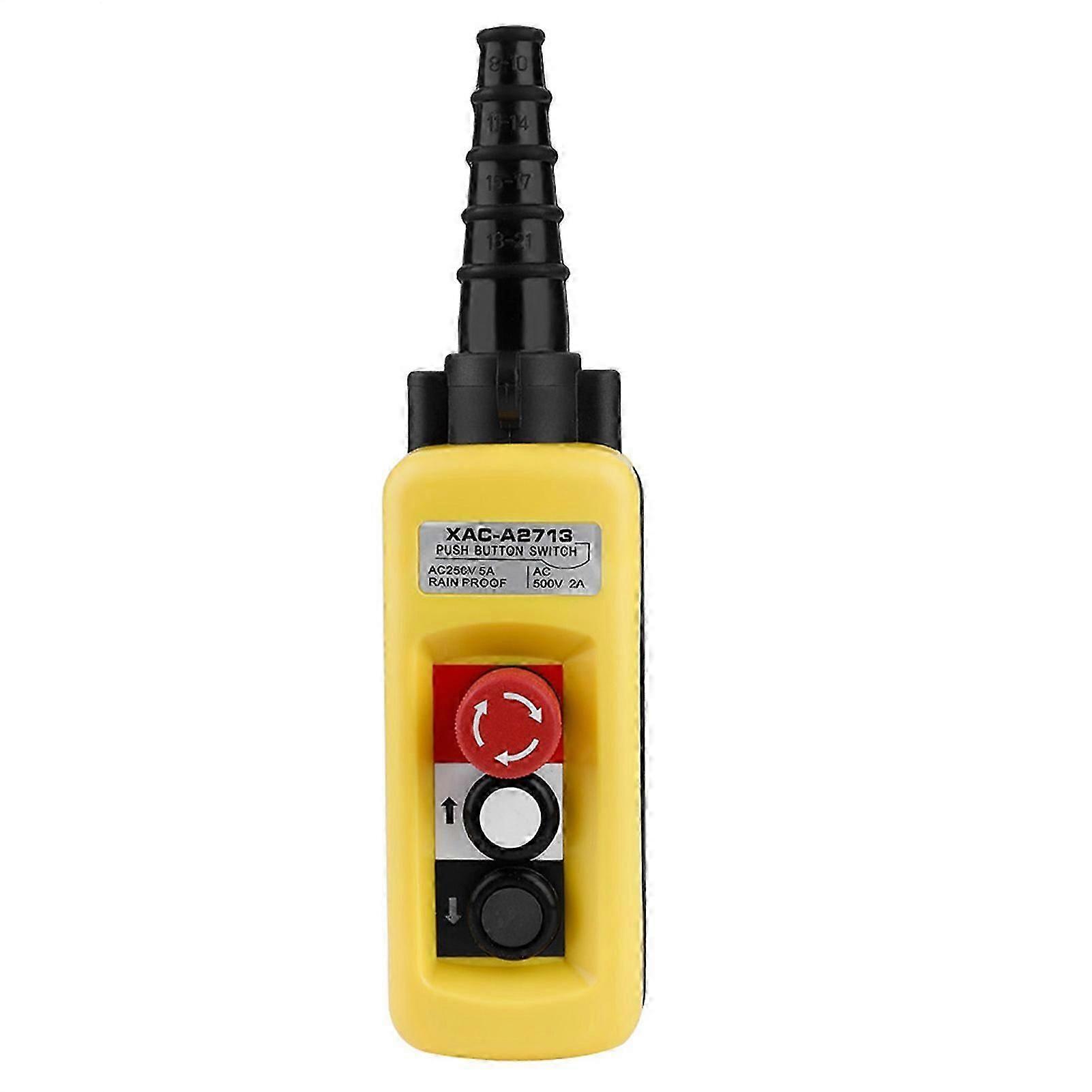 Crane Chain Hoist Push Button Switch Lifting Pendant Controller with Emergency Stop NO.8921