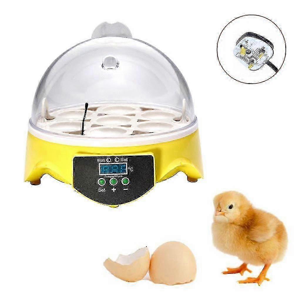 Automatic Poultry 7pcs Eggs Incubator Temperature Control Poultry Bird Chicken Hatcher f54