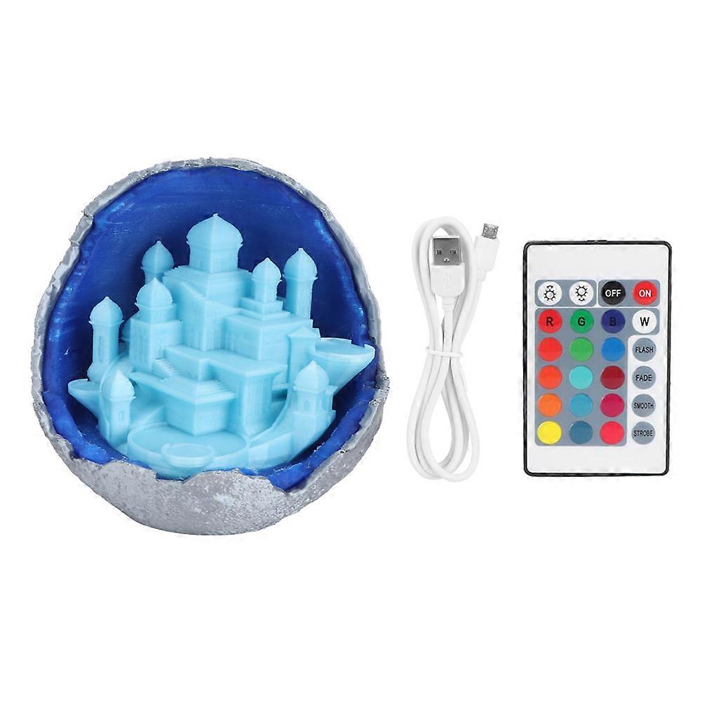 LED 3D Planet Shape Night Light USB Charging, 16 Colors, Bedroom Lamp, Planet Theme