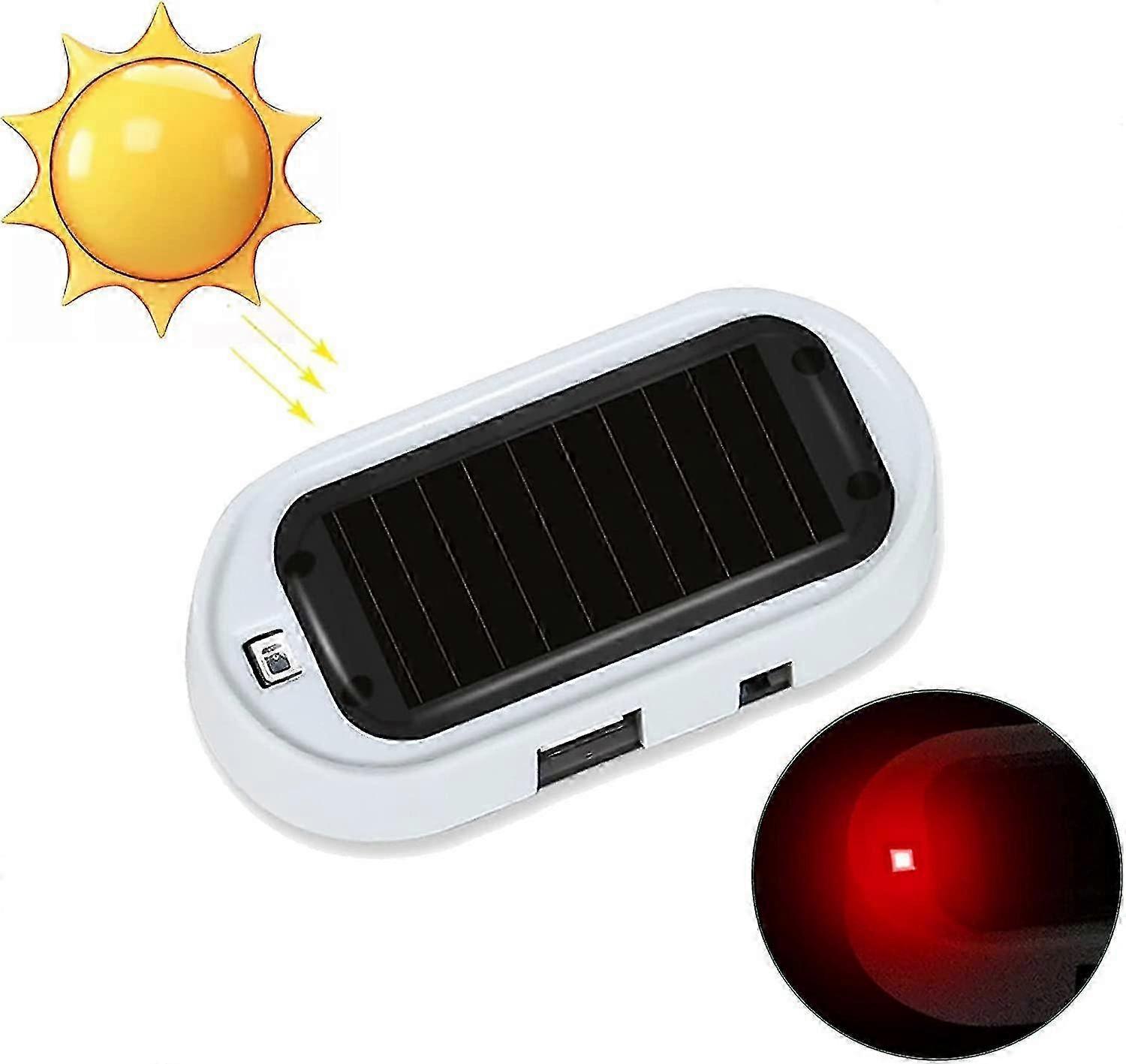 Car solar analog anti-theft device warning light LED car modified anti-theft light general induction