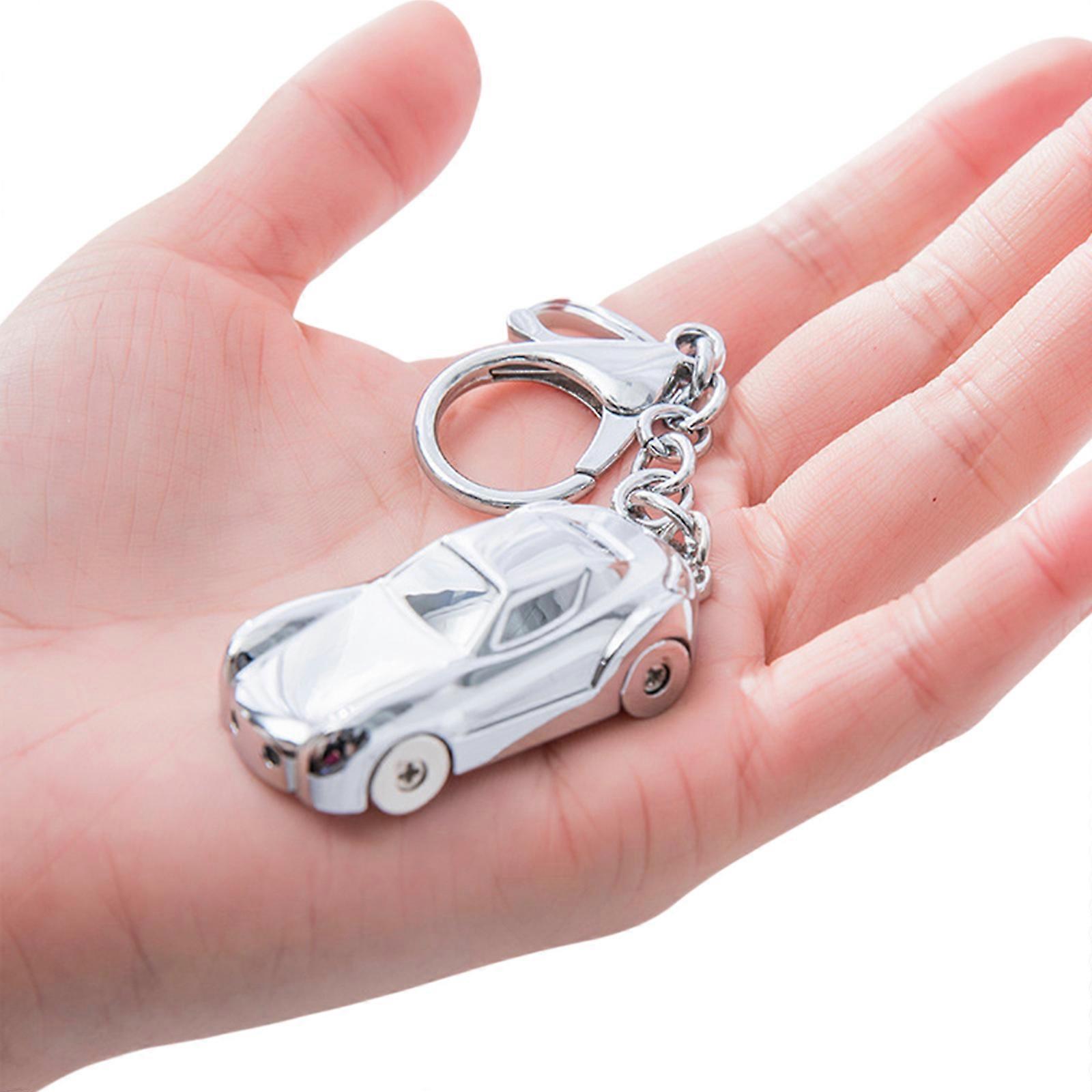 High Quality Alloy Car Model Keychain Practical Alloy Car Keyring Pendant Charm for Adding Flair to Bags and Backpacks ice sliver