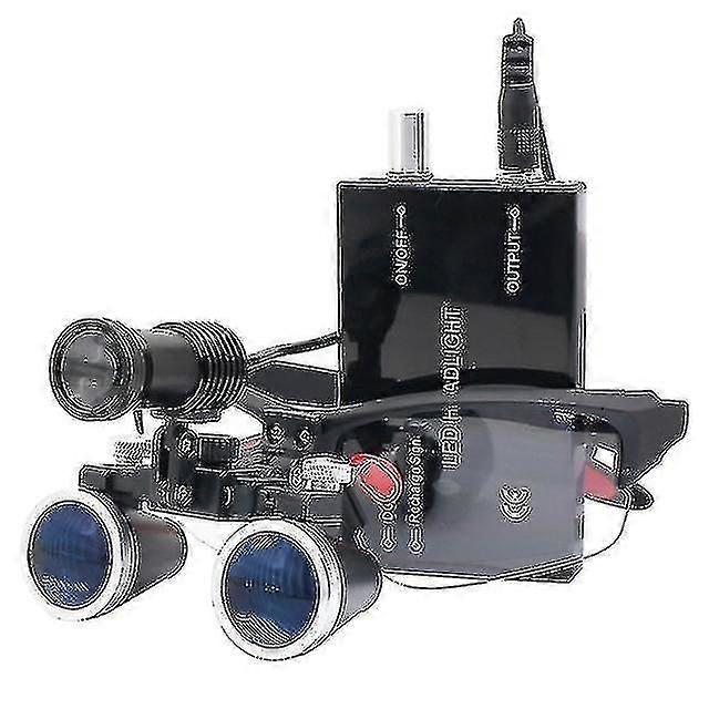 2.5x/3.5x 420 Mm Dental Loupe Magnifier Binocular Magnifier Surgery Surgical Operation Loupe With Spotlight Head Light-mxbc-eyzi