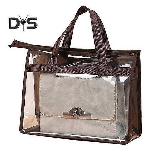 Handbag Storage Organizer Dust Bag Waterproof Transparent Design Zipper Closure Purse Storage Organizer with Handle
