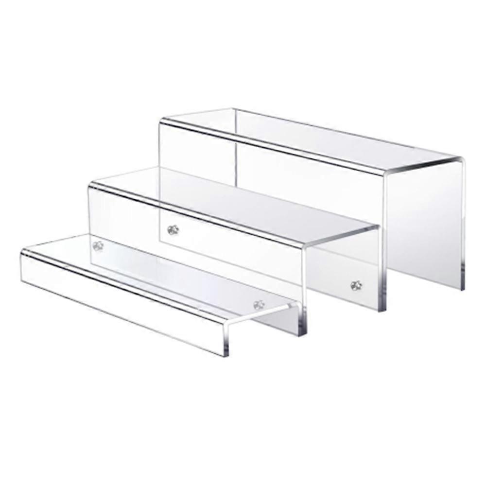 Transparent Acrylic 3-Tier Wine Bottle Holder Rack Display Shelf for Mugs Vases Organization