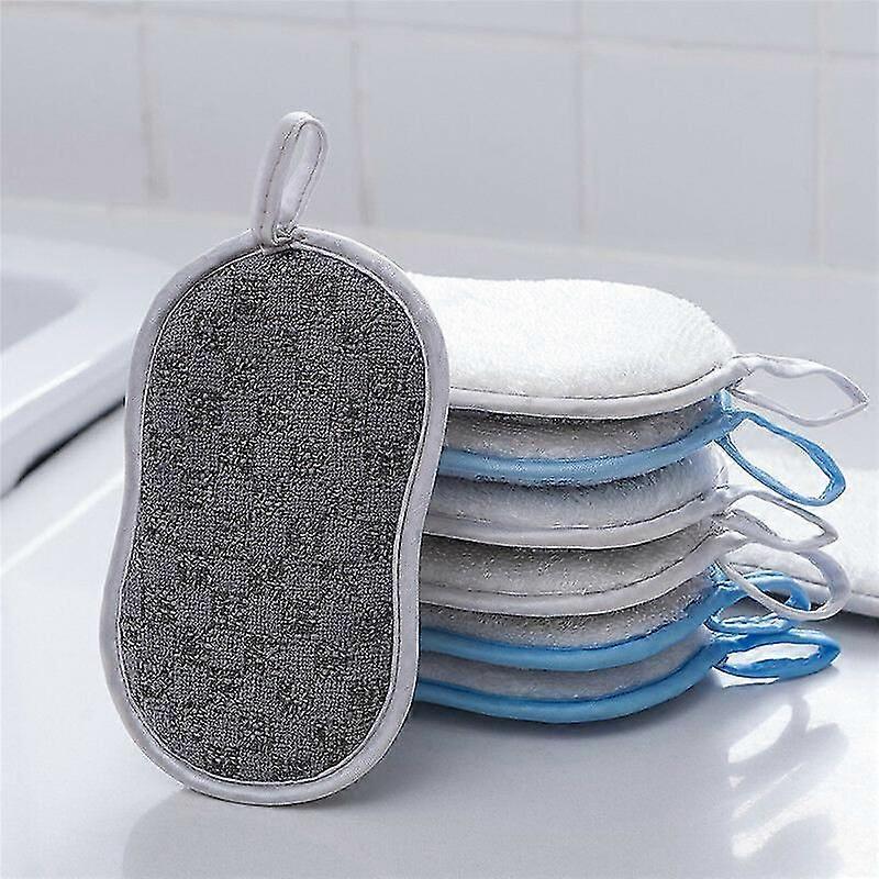 إسفنج غسل الصحون القابل للغسل ، 7 وسادات خدش على الوجهين غير قابلة للخدش إسفنجة مطبخ مضادة للبكتيريا من الألياف الدقيقة تنظف جميع الأسطح بشكل فعال.
