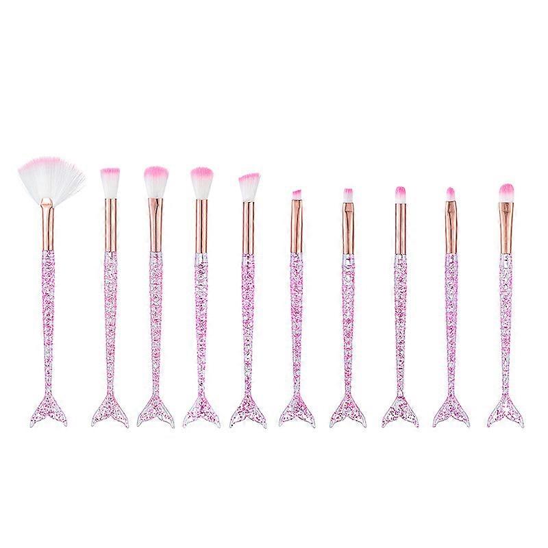 Makeup Brushes Set, Glamorous Mermaid, Soft Nylon Bristles, Versatile