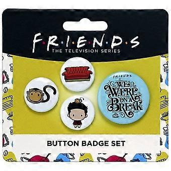 FRIENDS TV Show Ross Button Badge – Bold Statement | Acotis - Steel