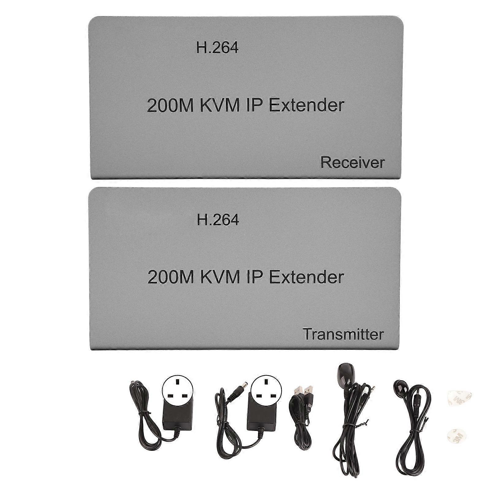 200m HD Multimedia Interface IP Extender - Full HD 1080P, IR Control, UK Plug